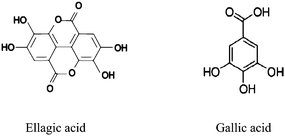 Structures of ellagic and gallic acids