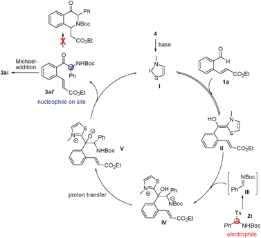 Proposed mechanism for the tandem reaction.