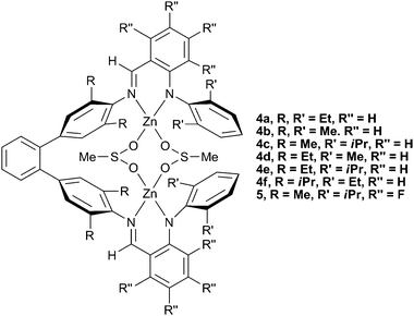 Bimetallic zinc anilido-aldimine complexes.