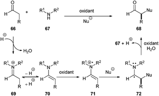 General mechanism for SOMO catalysis reaction.