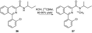 Radiosynthesis of [11C]PK11195 37.