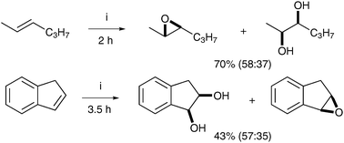 
              Reagents and conditions: (i) dmtacn-gp-SiI + Mn, H2O2, CH3CN, 0 °C.