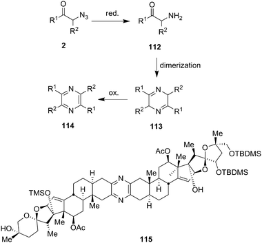 Syntheses and transformations of α-azido ketones and related Syntheses and transformations of α-azido ketones and related