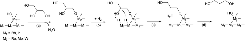 Direct mechanism over metal-oxide-modified noble-metal catalysts.