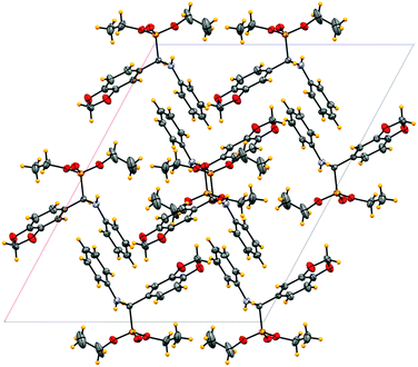 Unit cell packing of the title compound viewing along b-axis. Only one of the disordered methyl group has shown.