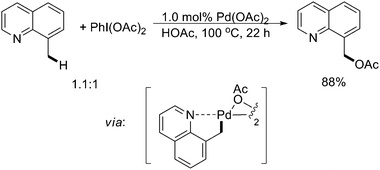 
            Pd(ii)-catalyzed quinoline-directed acetoxylation of benzylic C–H bonds with PhI(OAc)2.25