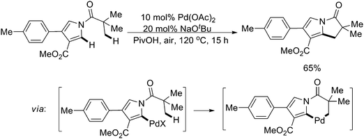 
              Pd(ii)-catalyzed intramolecular sequential sp2/sp3 C–H activation.68