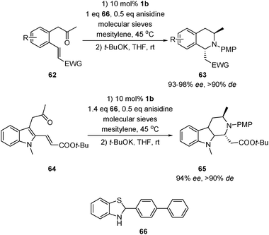 Synthesis of trans-1,3-disubstituted tetrahydroisoquinolines via a reductive amination/aza-Michael reaction sequence.