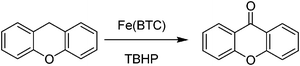 
          Oxidation of xanthene to xanthone catalyzed by Fe(BTC) using TBHP.