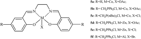The structure of the salen complexes.