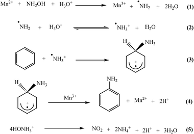 The possible reaction pathway.
