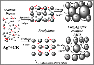 Schematic model on the effect of synthesis time on the catalyst morphology before and after the activation at 500 °C.