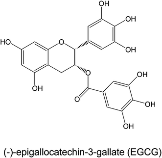 Chemical structure of EGCG.