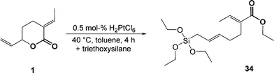 
          Hydrosilylation of the δ-lactone 1.