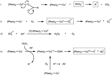 Proposed mechanism of generating C–H bond activators (---).