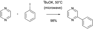Radical addition to pyrazine promoted by potassium tert-butoxide60