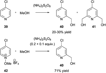 A modified Minisci hydroxymethylation reacion en route to inhibitors of gastric acid secretion100