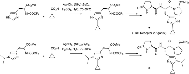 Synthesis of Thyrotropin-Releasing Hormone Receptor-2 agonists30,32,33
