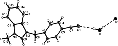 
            X-Ray diffraction structure of 3c; molecule; thermal ellipsoids are drawn on the 15% probability level.