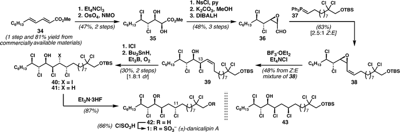 Vanderwal’s synthesis of (±)-danicalipin A.