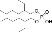 Structure of di(2-ethylhexyl)phosphoric acid (D2EHPA).