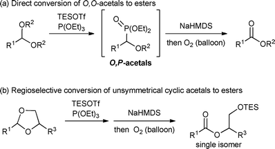 Direct Conversion Of Acetals To Esters With High Regioselectivity Via O P Acetals Organic Biomolecular Chemistry Rsc Publishing Doi 10 1039 C1ob05687e