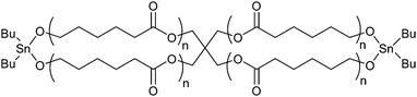 Figure-eight shaped poly(ε-caprolactone) synthesized from a spiro-bicyclic distannoxane initiator.66