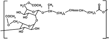 Chemical structure of a poly(sophorolipid).73