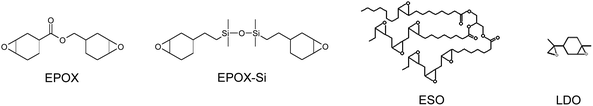 Investigated monomers