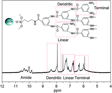 
            1H-NMR
            spectra of Al2O3-HBP.