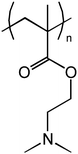 Structure of poly(dimethylaminoethyl methacrylate) (PDMAEMA).