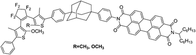 Diarylethene derivatives with perylene bisimide.