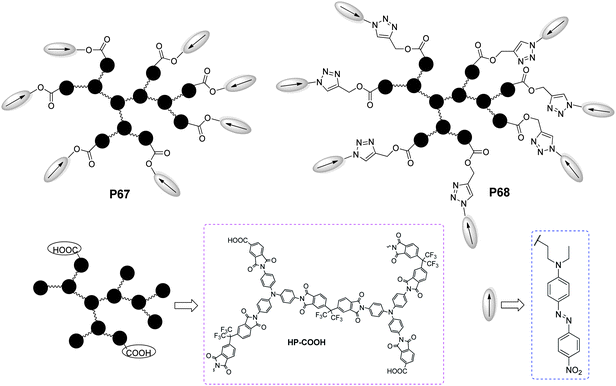 The structures of P67 and P68.