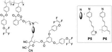 The structures of polymers P5 and P6.