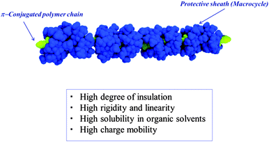 Ideal structure of insulated molecular wires for molecular electronics.