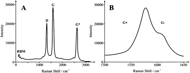 Typical Raman spectra of SCNR whiskers.