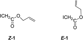 Rotamers from iodovinyl acetate.