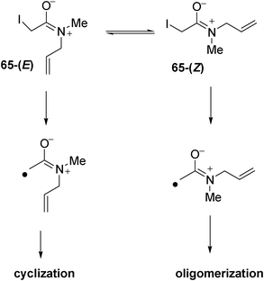 Resonance forms from N-allyl amides.
