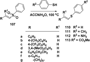 Thiodesulfonylation of vinyl sulfones. Synthesis of vinyl sulphides.