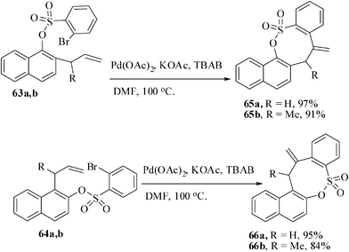 8-exo-trig mode of cyclization for the synthesis of benzoxathiocines.