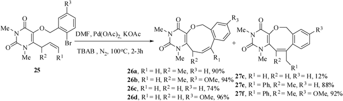 Synthesis of uracil-annulated eight-and nine-membered heterocycle.