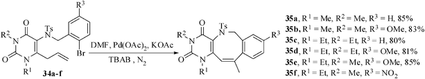 Uracil-annulated benzazocine derivative formation.