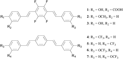 In an effort to maximise fluorine signal, Flaherty et al.65 have incorporated multiple fluorine nuclei within a series of bis-styrylbenzene derivatives.