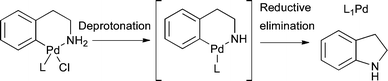
            Activation of intramolecularly coordinated amine oxidative addition precatalyst.