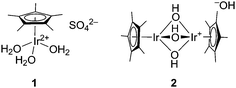 Structures of iridium(iii) complexes 1 and 2.