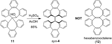 Correction of the previously claimed synthesis of hexabenzooctalene (12).13