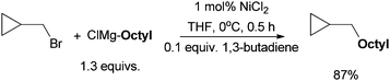 Coupling reaction using a radical-probe substrate.