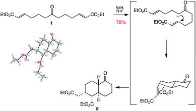 Synthesis and X-ray structure of decalin 8.