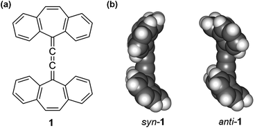 (a) Molecular structure of 1; (b) crystal structures of syn-1 and anti-1.