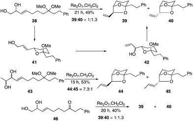 Double isomerization/cyclization route to bridged structures.